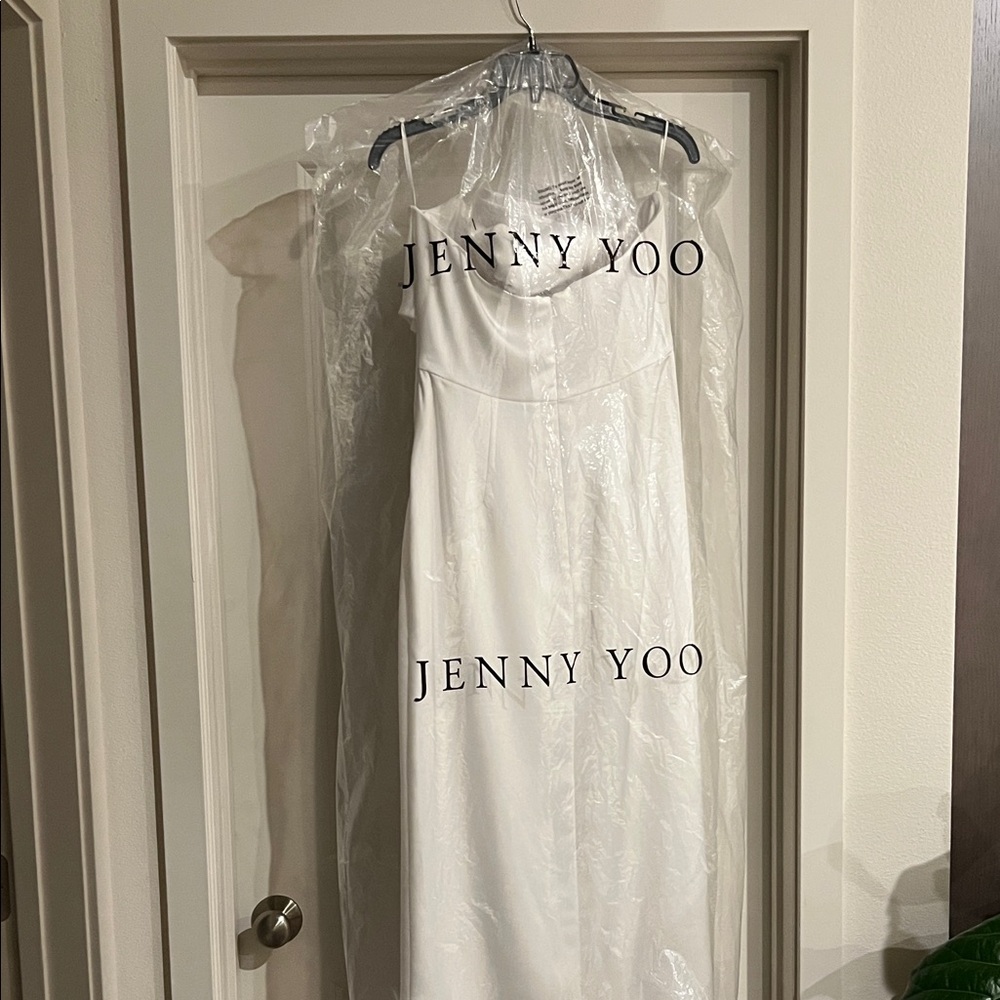 Jenny Yoo “Perla” Dress Neck Scarf Strapless for Bridal Shower, Rehearsal Dinner - Picture 16 of 16